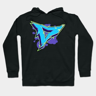 Letter D - Graffiti Street Art Style Blue Hoodie